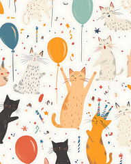 pet cat in illustrator drawing