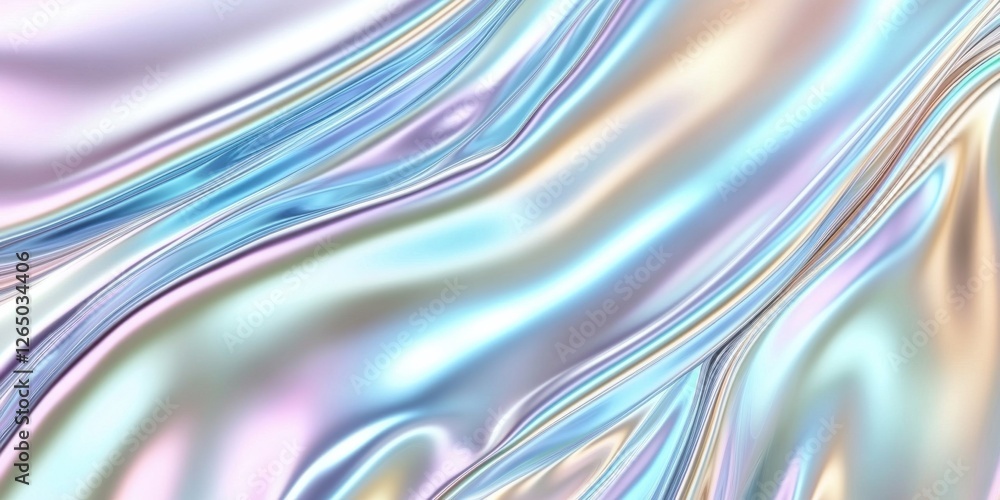 Poster abstract fluid gradient pattern with iridescent pastel hues for background design