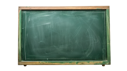 Green school board isolated on transparent background