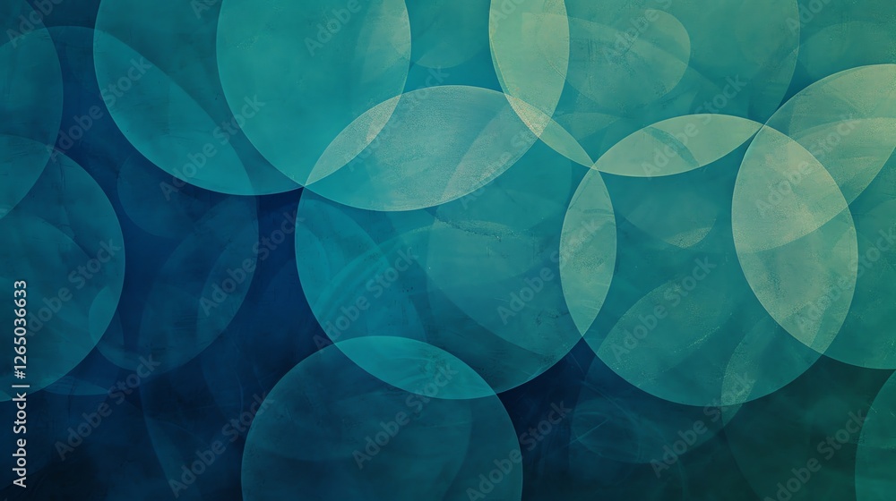 Poster an abstract background of overlapping teal circles.