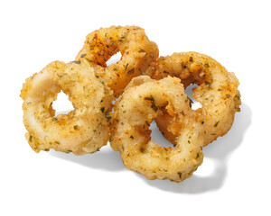 deep fried battered baby squid rings and tentacles