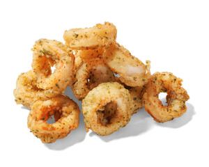 deep fried battered baby squid rings and tentacles