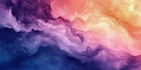 Fototapeta premium vibrant and colorful abstract sky blending deep blues, purples, and warm peach tones in a mesmerizing