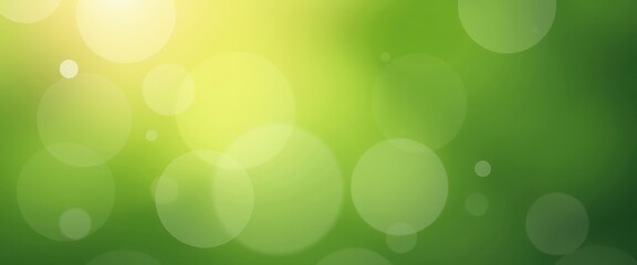 Obraz premium Green and Yellow Bokeh Light Background