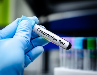 Blood sample tube for coagulation factor test analysis.