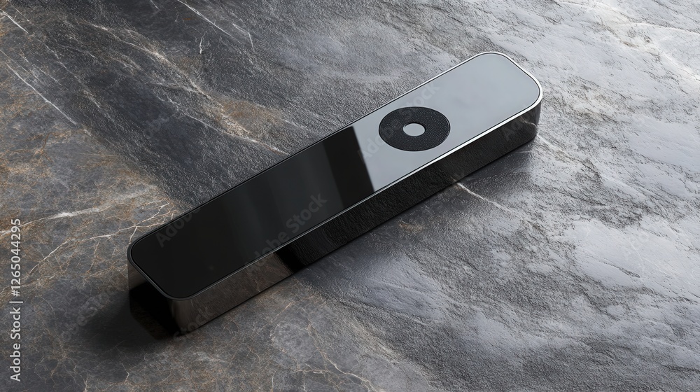 Poster minimalist design, biometric sensor for secure access, and integration with home automation systems.