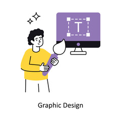 Graphic Design Concept vector illustration.  isolated on white Background.