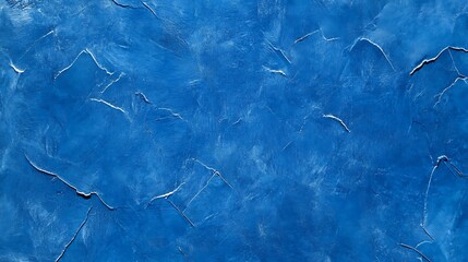 Obraz premium Textured Blue Acrylic Paint: Close-Up Abstract Art AI Generated