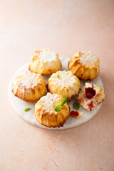 Homemade muffins with berries