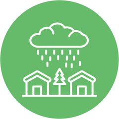 Monsoon Climate Icon
