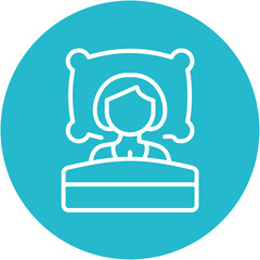 Obraz premium Sleeping Person Icon