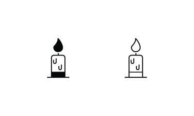 Candle  icons set vector stock illustration