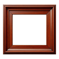 Wooden picture frame with a simple brown design