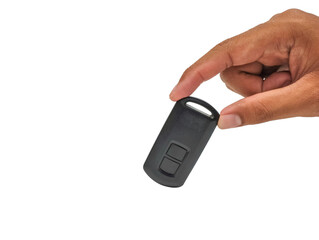 Hand holding smart key