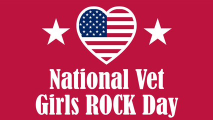 National Vet Girls ROCK Day web banner design illustration 