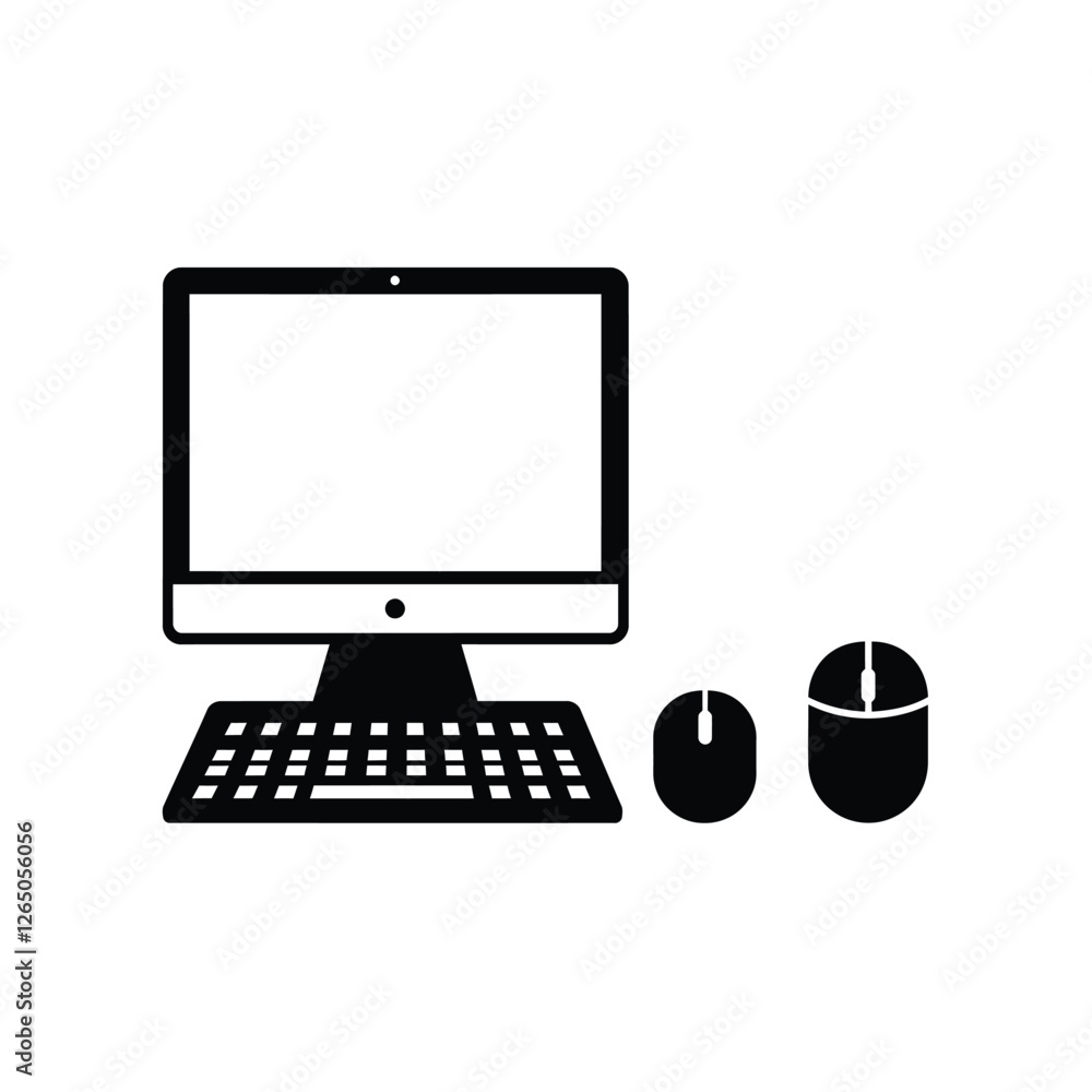 Poster computer mouse and keyboard