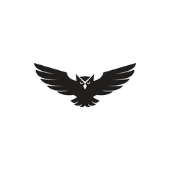 Obraz premium owl logo icon vector illustration