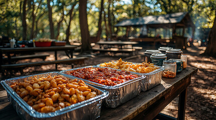 Fototapeta premium Delicious Outdoor Feast in Nature