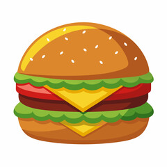 hamburger isolated on white background