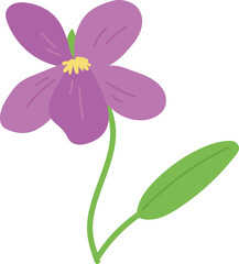 제비꽃 일러스트