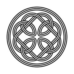 series of celtic knot trinity endless isolated on white background for tattoo logo icon symbol. vector illustration