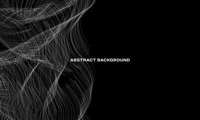 black background with abstract lines on the left