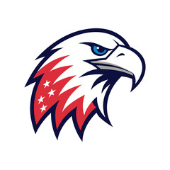 Majestic Eagle Illustration with American Flag