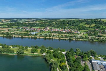 Ausblick auf das Donautal und die westlichen Bezirke der Welterbestadt Regensburg