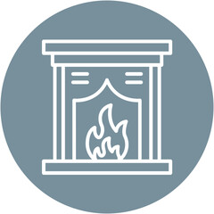 Cozy Fireplace Icon