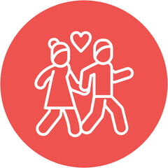 Romantic Walk Icon