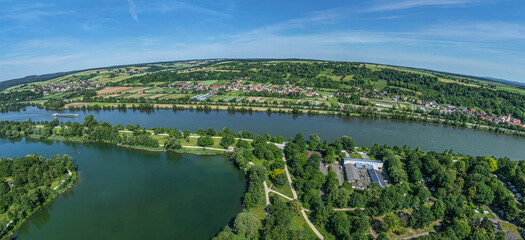 Herrlicher Sommertag rund um den  Donaupark in Regensburg in der Oberpfalz
