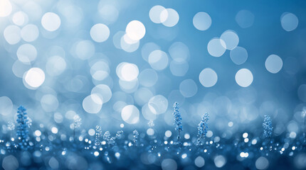 Surreal abstract landscape with shimmering sand glitters and light blue bokeh lights evoking a calming and relaxing vibe through natural beauty Wallpaper Background Inspiration