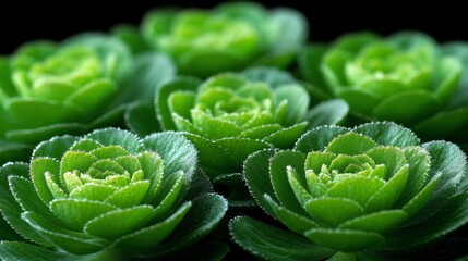 Fototapeta premium Vibrant Green Succulents Close Up Nature Photography life lush rose 