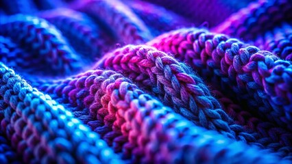 Night Photography: Textured Knit Fabric, Cozy Winter Details