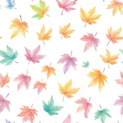 Captivating Watercolor Autumn Leaves Seamless Pattern Vector: A Journey Through the Colors of Fall Perfect for Wallpaper Designs That Inspire Wanderlust