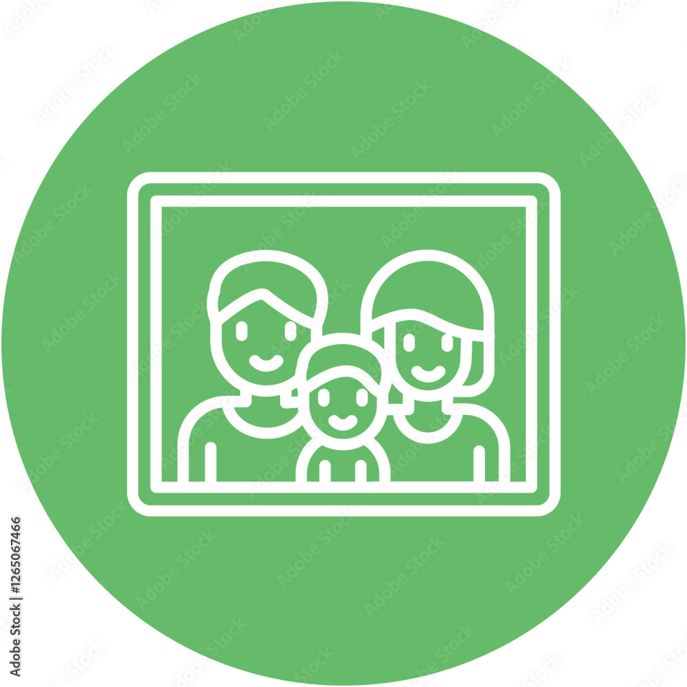 Sticker Family Portrait Icon