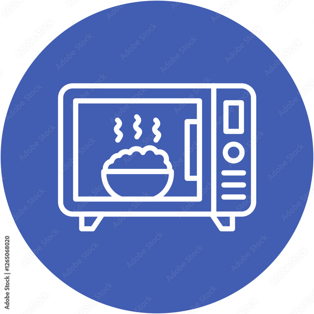 Sticker Microwave Icon