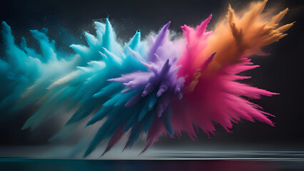 Fototapeta premium bunte Pulver Explosion