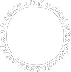 Hand drawn summer sun icon, sunshine