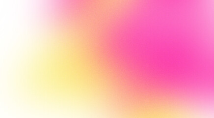 Abstract design element in the form of a blurred gradient in pink and yellow tones with grain texture