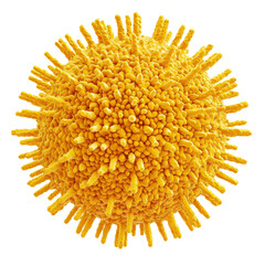Detailed representation of a pollen grain, ideal for educational materials on botany and plant reproduction. transparent PNG