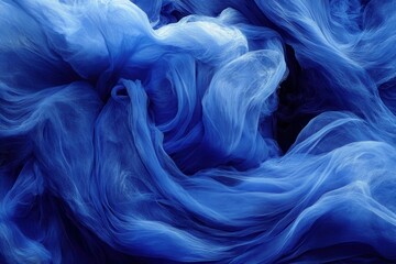 Fototapeta premium Abstract Fluid Blue Texture with Wispy Patterns and Ethereal Movement in Dreamlike Atmosphere