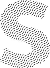 Letter S with wave effect
