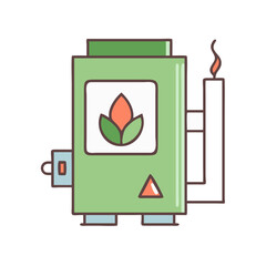 biomass boiler icon, biomass boiler vector illustration-simple illustration of biomass boiler, perfect for biomass boiler logos and icons