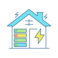 building energy rating icon, building energy rating vector illustration-simple illustration of building energy rating, perfect for building energy rating logos and icons