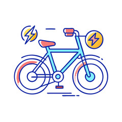 electric bicycle icon, electric bicycle vector illustration-simple illustration of electric bicycle, perfect for electric bicycle logos and icons