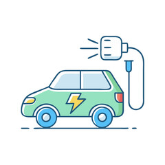 electric car icon, electric car vector illustration-simple illustration of electric car, perfect for electric car logos and icons