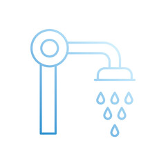 Shower  vector icon stock illustration