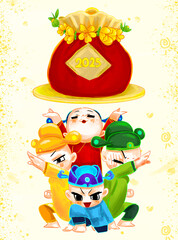 Elements for lunar new year background