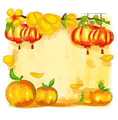 Elements for lunar new year background